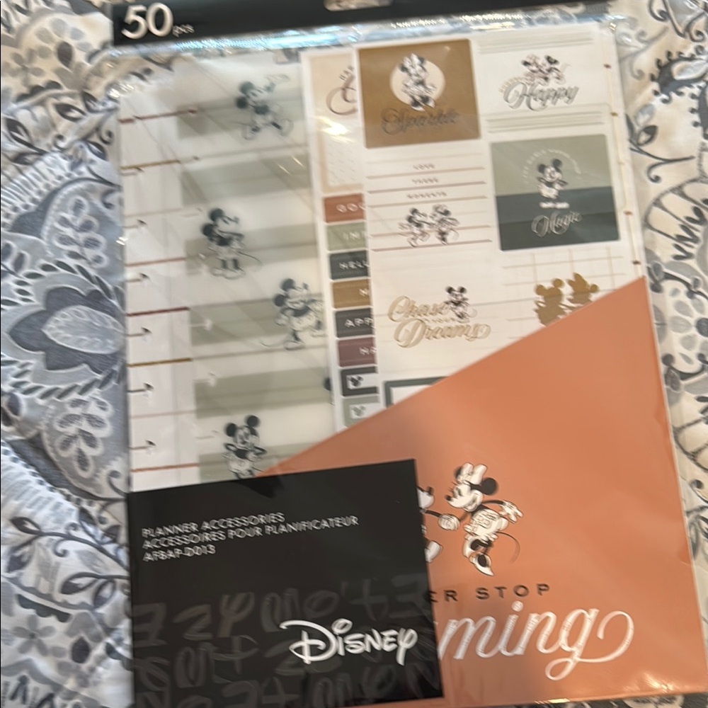 Disney Mickey Mouse Planner Set - Black, Gold, White